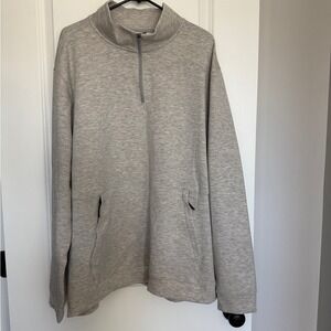 All‎ in Motion Mesh Spacer Men's 3/4 Zip Pullover Heathered Gray Size XXL